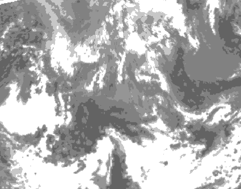 GDPS total cloud 108 hour forecast chart for Canada based on 2026/04/19 0000Z data