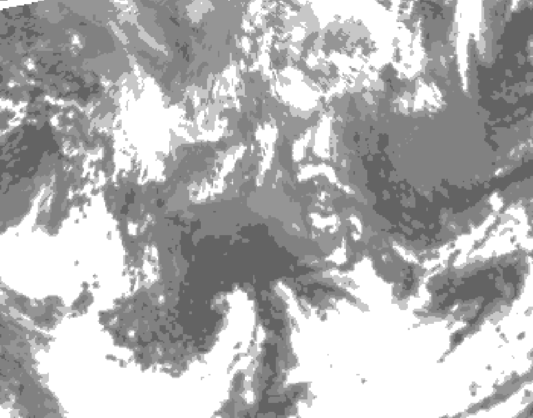 GDPS total cloud 114 hour forecast chart for Canada based on 2026/04/19 0000Z data