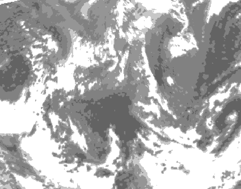 GDPS total cloud 126 hour forecast chart for Canada based on 2026/04/19 0000Z data