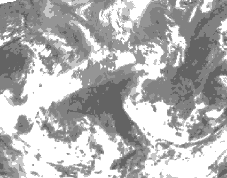 GDPS total cloud 144 hour forecast chart for Canada based on 2026/04/19 0000Z data