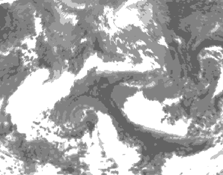 GDPS total cloud 168 hour forecast chart for Canada based on 2026/04/19 0000Z data