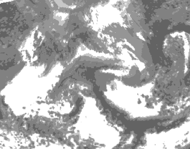 GDPS total cloud 174 hour forecast chart for Canada based on 2026/04/19 0000Z data