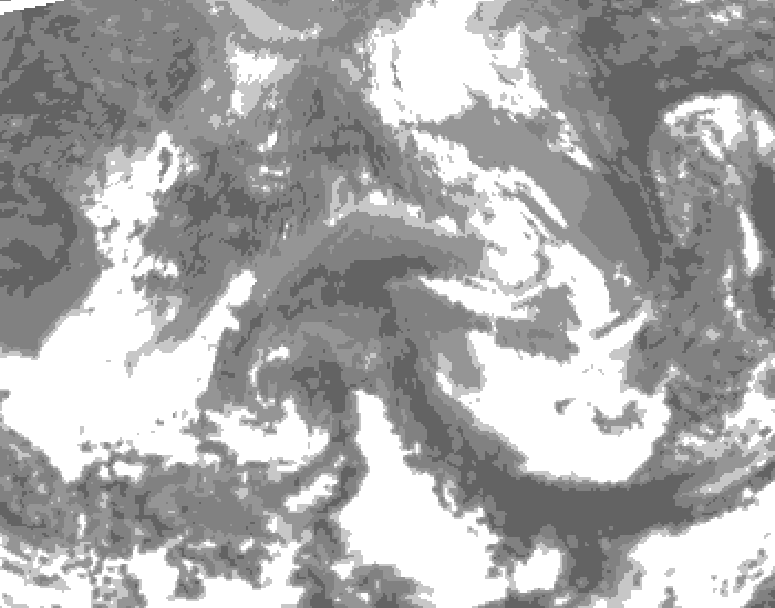 GDPS total cloud 180 hour forecast chart for Canada based on 2026/04/19 0000Z data