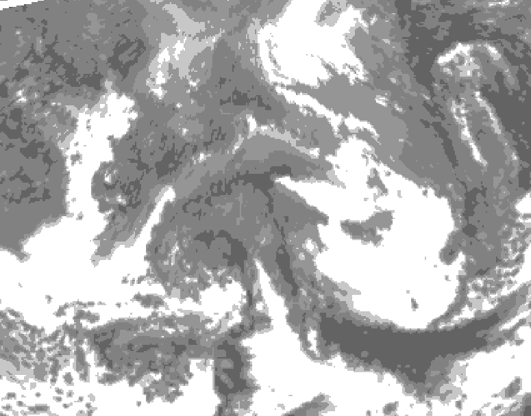 GDPS total cloud 186 hour forecast chart for Canada based on 2026/04/19 0000Z data