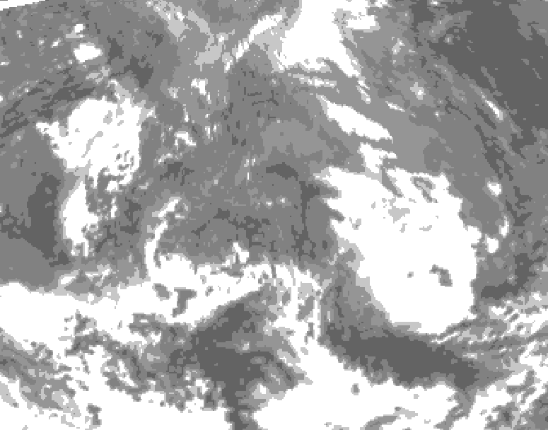 GDPS total cloud 198 hour forecast chart for Canada based on 2026/04/19 0000Z data