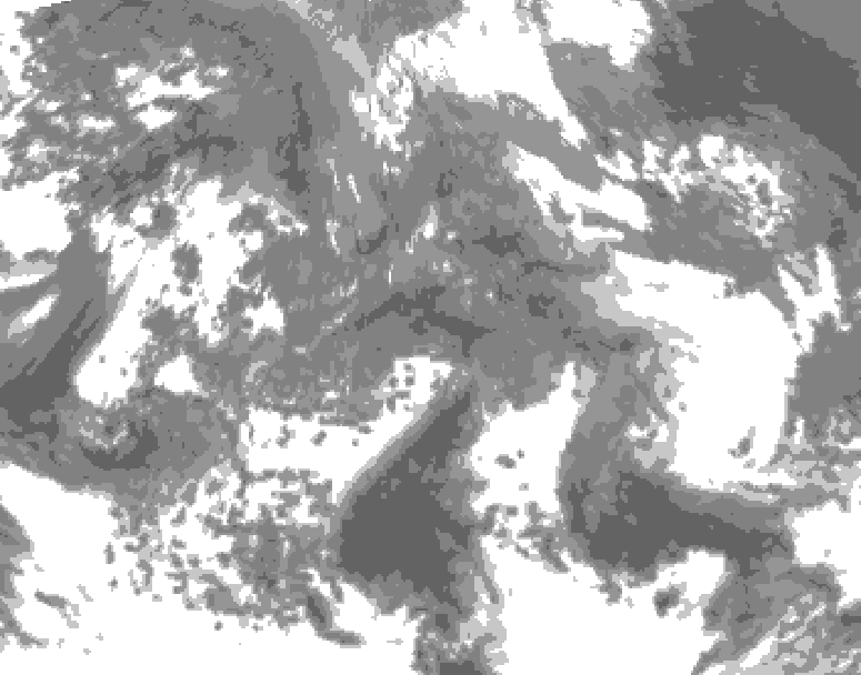 GDPS total cloud 216 hour forecast chart for Canada based on 2026/04/19 0000Z data