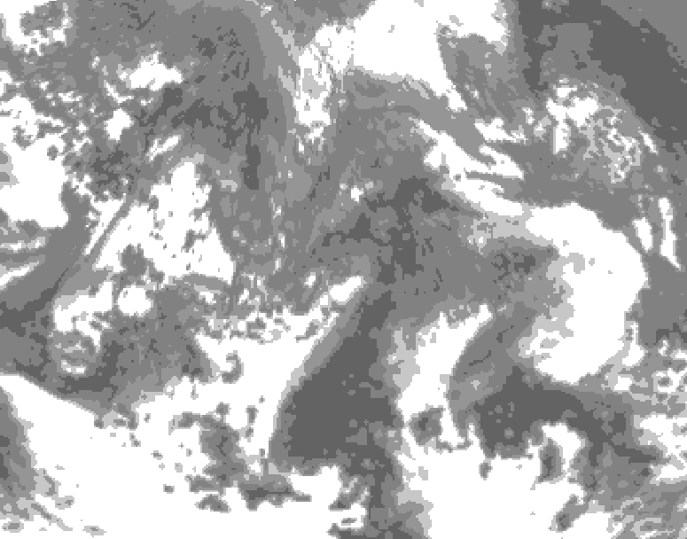 GDPS total cloud 222 hour forecast chart for Canada based on 2026/04/19 0000Z data