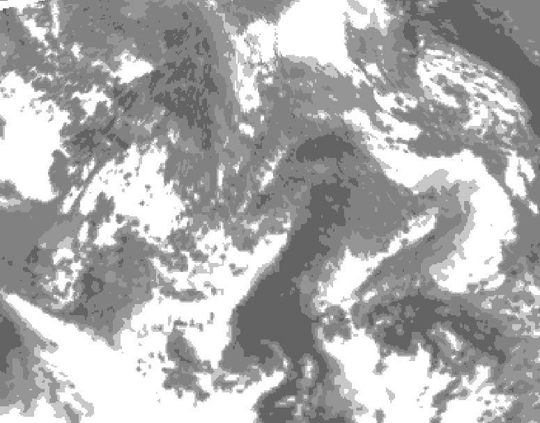 GDPS total cloud 228 hour forecast chart for Canada based on 2026/04/19 0000Z data