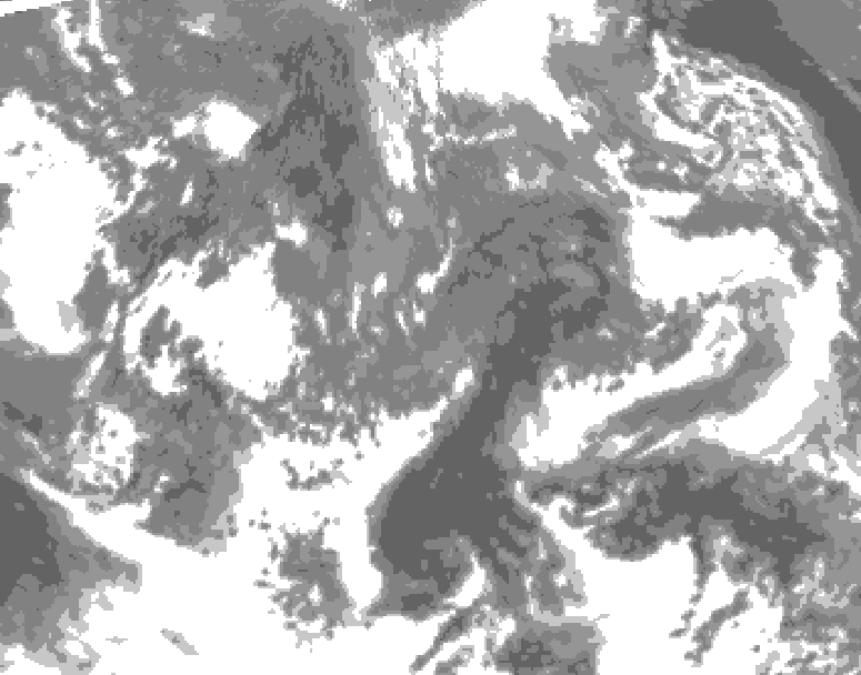 GDPS total cloud 234 hour forecast chart for Canada based on 2026/04/19 0000Z data