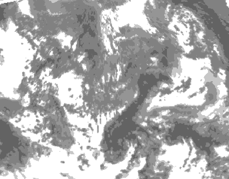GDPS total cloud 240 hour forecast chart for Canada based on 2026/04/19 0000Z data