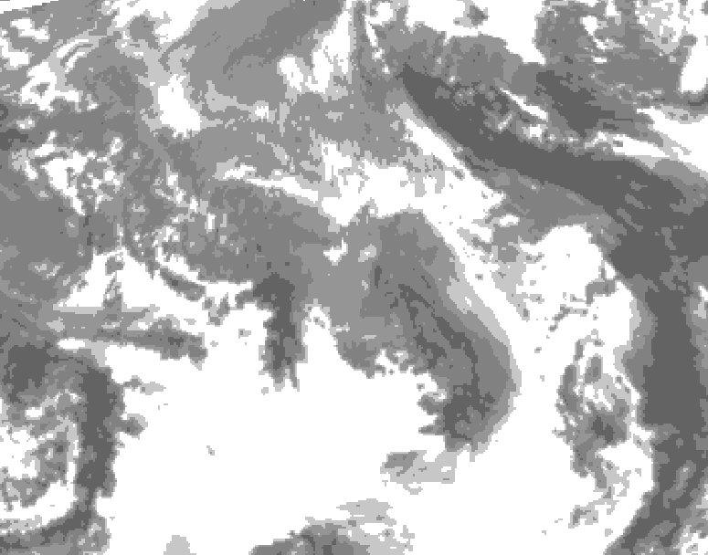 GDPS total cloud 048 hour forecast chart for Canada based on 2026/04/19 1200Z data