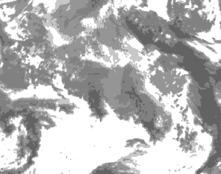 GDPS total cloud 054 hour forecast chart for Canada based on 2026/04/19 1200Z data