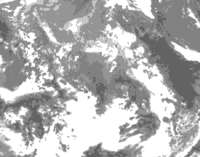 GDPS total cloud 066 hour forecast chart for Canada based on 2026/04/19 1200Z data