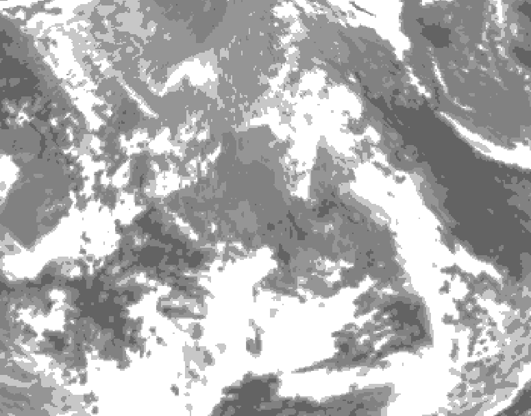 GDPS total cloud 072 hour forecast chart for Canada based on 2026/04/19 1200Z data