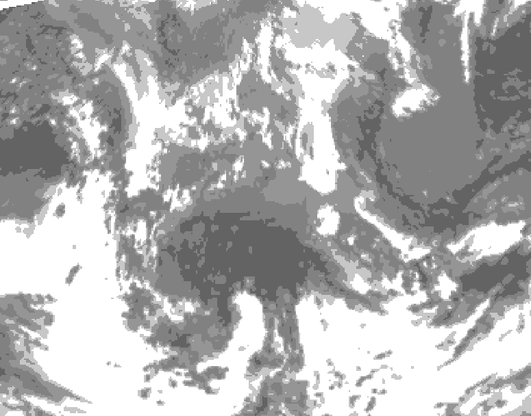 GDPS total cloud 108 hour forecast chart for Canada based on 2026/04/19 1200Z data