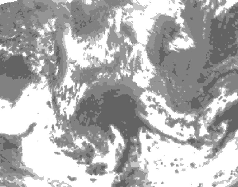 GDPS total cloud 114 hour forecast chart for Canada based on 2026/04/19 1200Z data