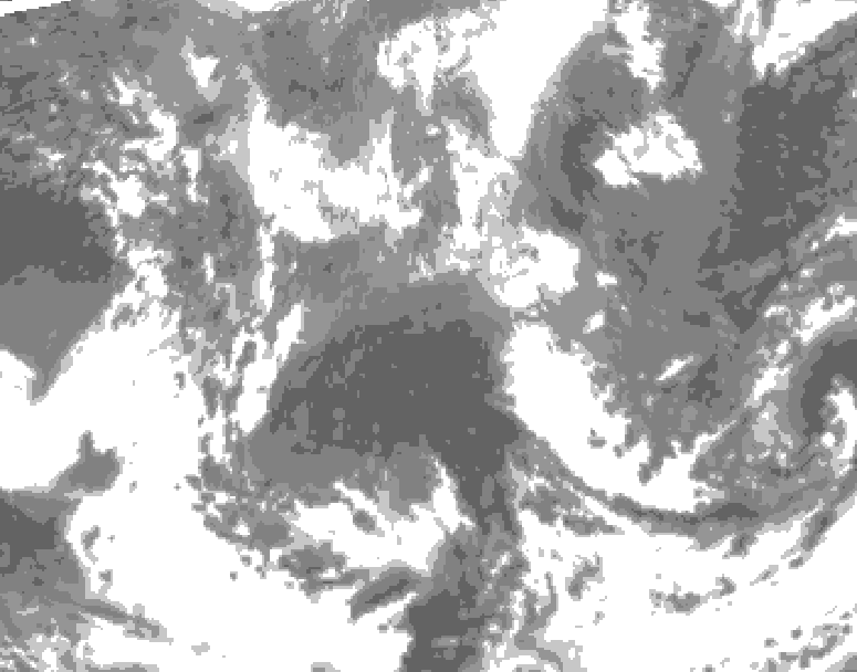 GDPS total cloud 120 hour forecast chart for Canada based on 2026/04/19 1200Z data