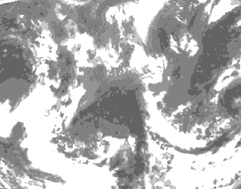 GDPS total cloud 126 hour forecast chart for Canada based on 2026/04/19 1200Z data