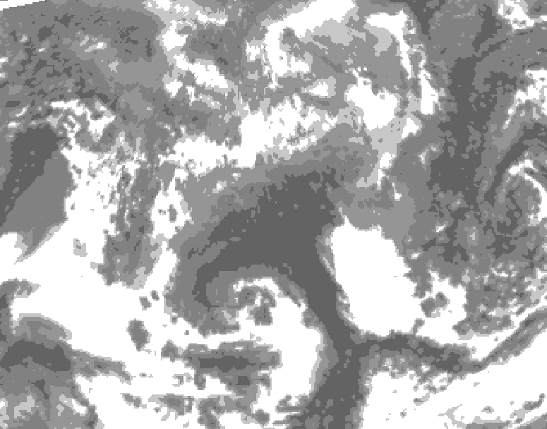 GDPS total cloud 144 hour forecast chart for Canada based on 2026/04/19 1200Z data