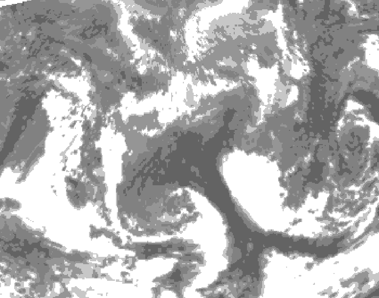 GDPS total cloud 150 hour forecast chart for Canada based on 2026/04/19 1200Z data