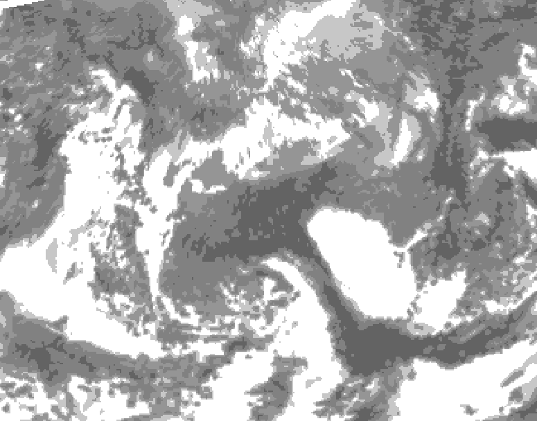 GDPS total cloud 156 hour forecast chart for Canada based on 2026/04/19 1200Z data