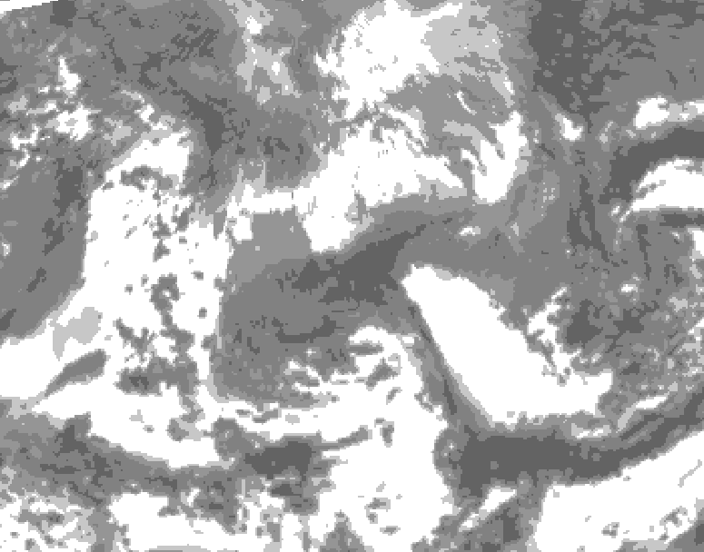 GDPS total cloud 162 hour forecast chart for Canada based on 2026/04/19 1200Z data