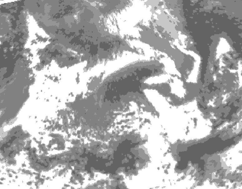 GDPS total cloud 180 hour forecast chart for Canada based on 2026/04/19 1200Z data