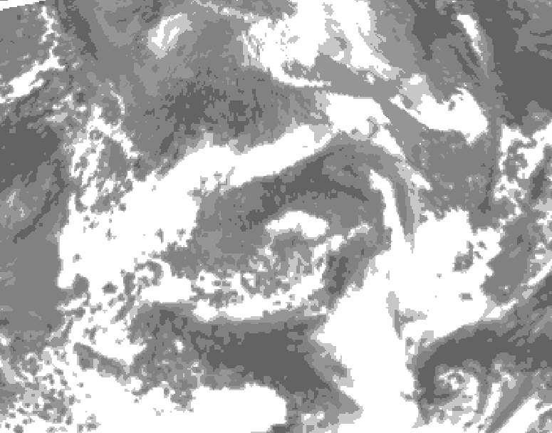 GDPS total cloud 198 hour forecast chart for Canada based on 2026/04/19 1200Z data