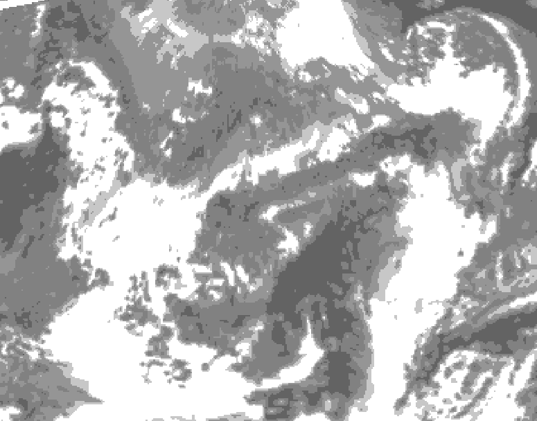 GDPS total cloud 222 hour forecast chart for Canada based on 2026/04/19 1200Z data