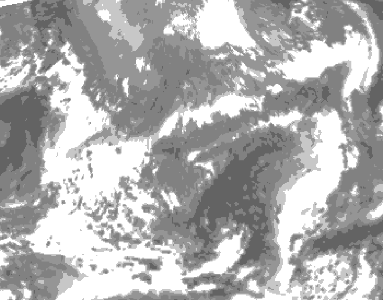 GDPS total cloud 228 hour forecast chart for Canada based on 2026/04/19 1200Z data