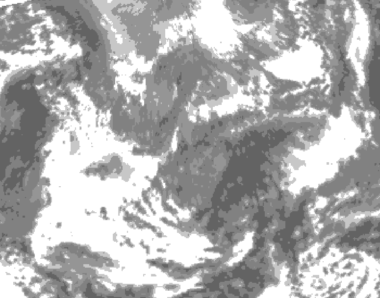 GDPS total cloud 240 hour forecast chart for Canada based on 2026/04/19 1200Z data