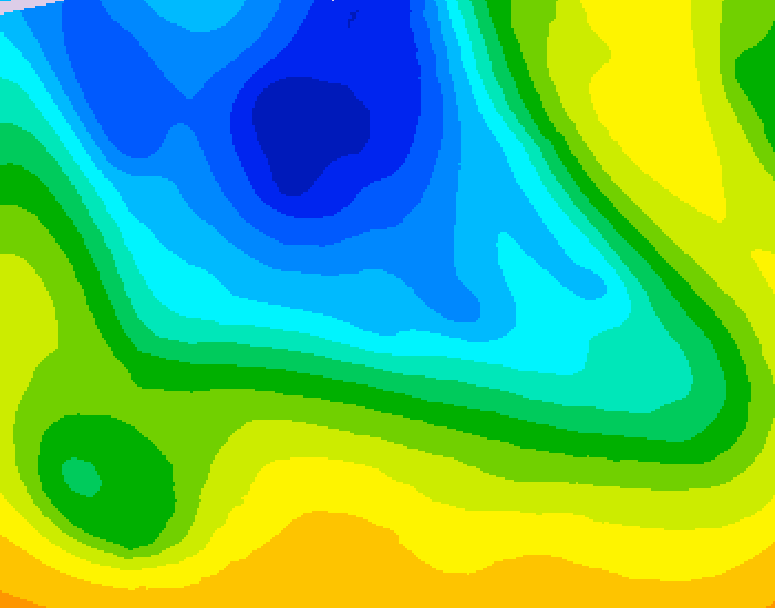 GDPS 500 millibar geopotential height 054 hour forecast chart for Canada based on 2026/04/20 0000Z data