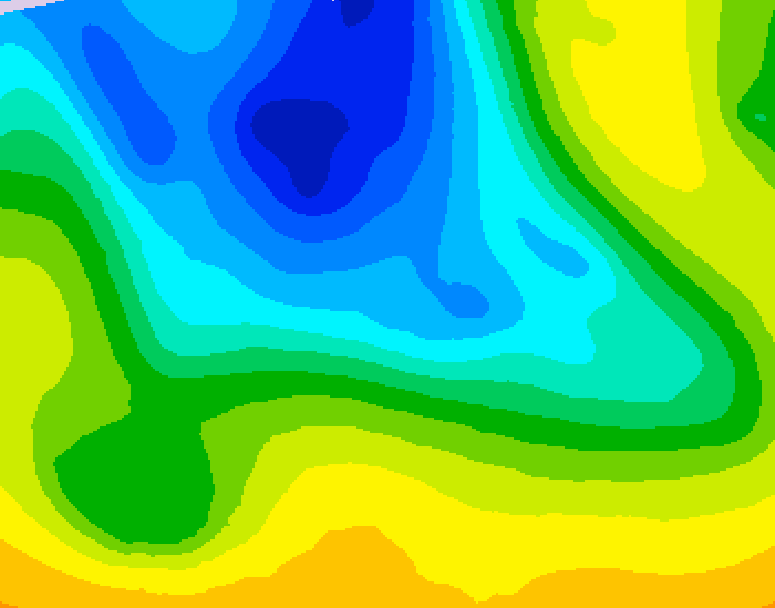 GDPS 500 millibar geopotential height 060 hour forecast chart for Canada based on 2026/04/20 0000Z data