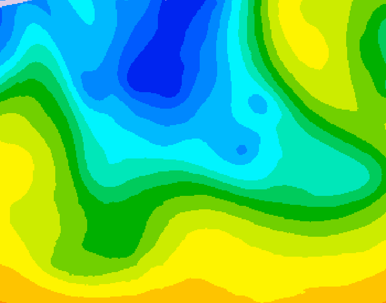 GDPS 500 millibar geopotential height 072 hour forecast chart for Canada based on 2026/04/20 0000Z data