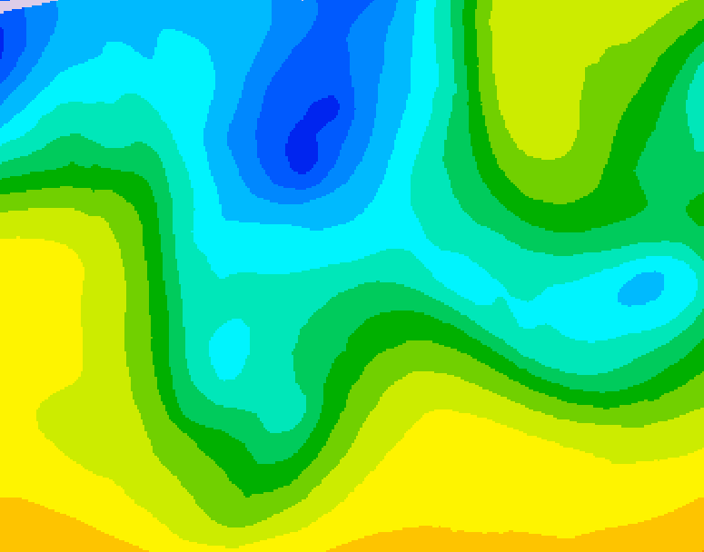 GDPS 500 millibar geopotential height 090 hour forecast chart for Canada based on 2026/04/20 0000Z data