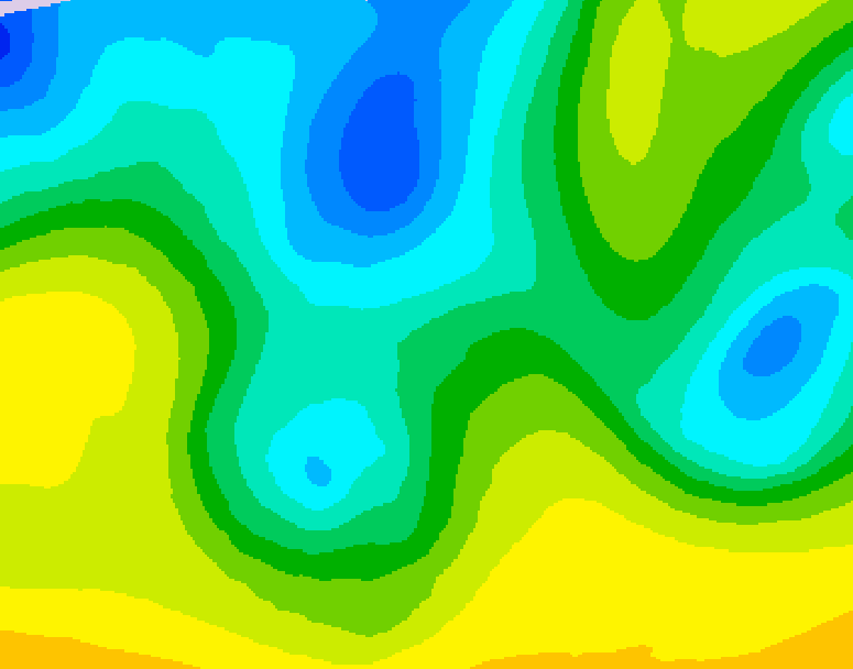 GDPS 500 millibar geopotential height 102 hour forecast chart for Canada based on 2026/04/20 0000Z data