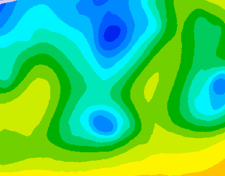 GDPS 500 millibar geopotential height 132 hour forecast chart for Canada based on 2026/04/20 0000Z data