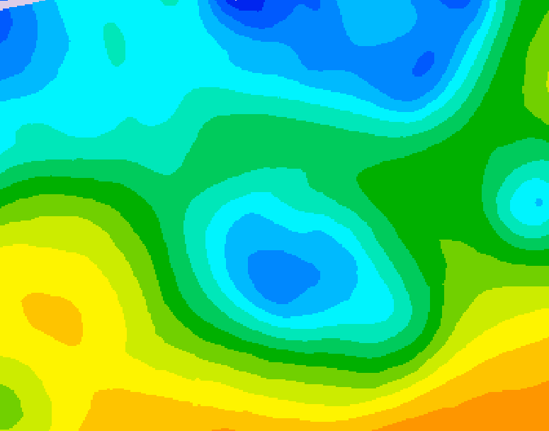 GDPS 500 millibar geopotential height 222 hour forecast chart for Canada based on 2026/04/20 0000Z data