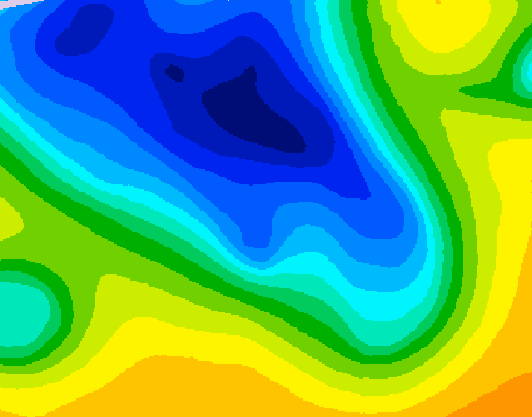GDPS 500 millibar geopotential height 006 hour forecast chart for Canada based on 2026/04/20 1200Z data