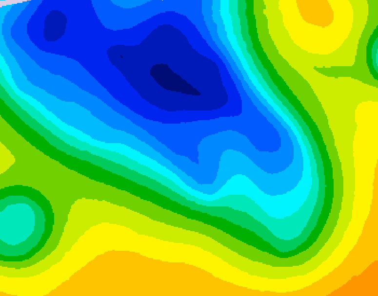 GDPS 500 millibar geopotential height 012 hour forecast chart for Canada based on 2026/04/20 1200Z data