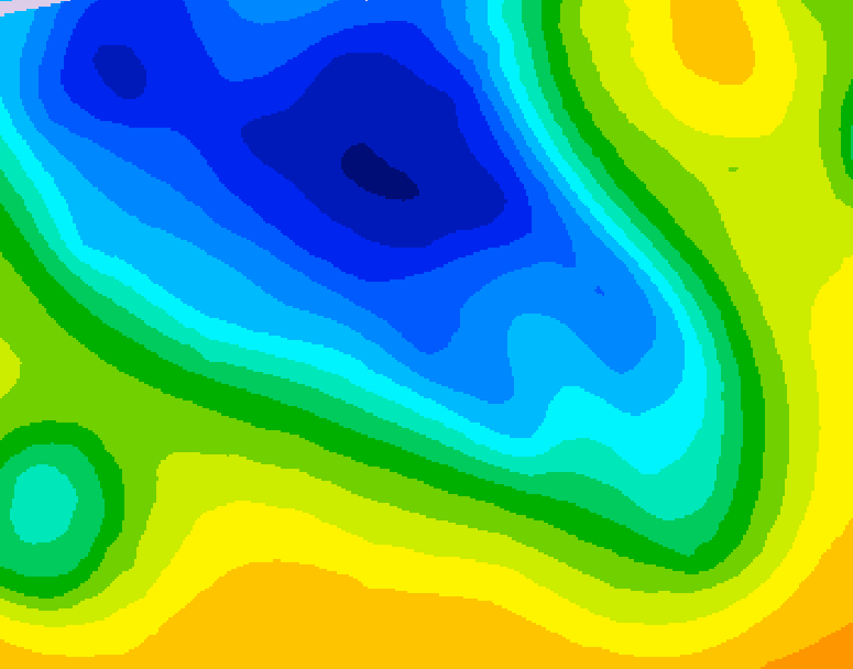 GDPS 500 millibar geopotential height 018 hour forecast chart for Canada based on 2026/04/20 1200Z data