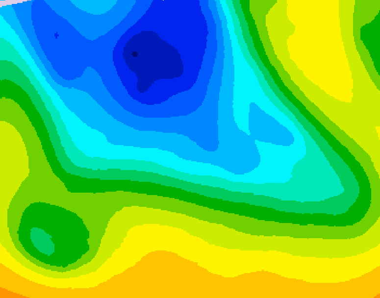 GDPS 500 millibar geopotential height 042 hour forecast chart for Canada based on 2026/04/20 1200Z data