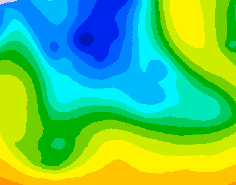 GDPS 500 millibar geopotential height 054 hour forecast chart for Canada based on 2026/04/20 1200Z data