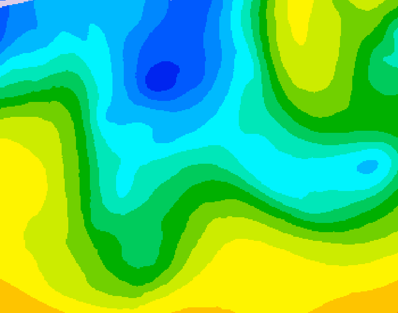 GDPS 500 millibar geopotential height 072 hour forecast chart for Canada based on 2026/04/20 1200Z data