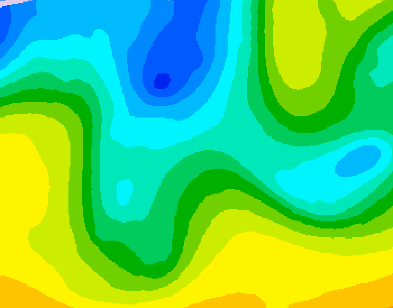 GDPS 500 millibar geopotential height 078 hour forecast chart for Canada based on 2026/04/20 1200Z data