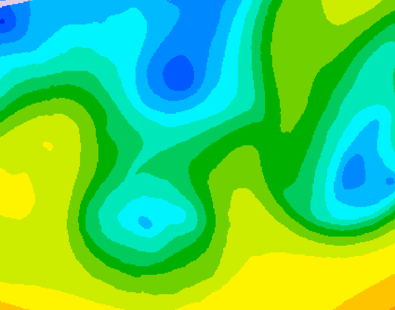 GDPS 500 millibar geopotential height 096 hour forecast chart for Canada based on 2026/04/20 1200Z data