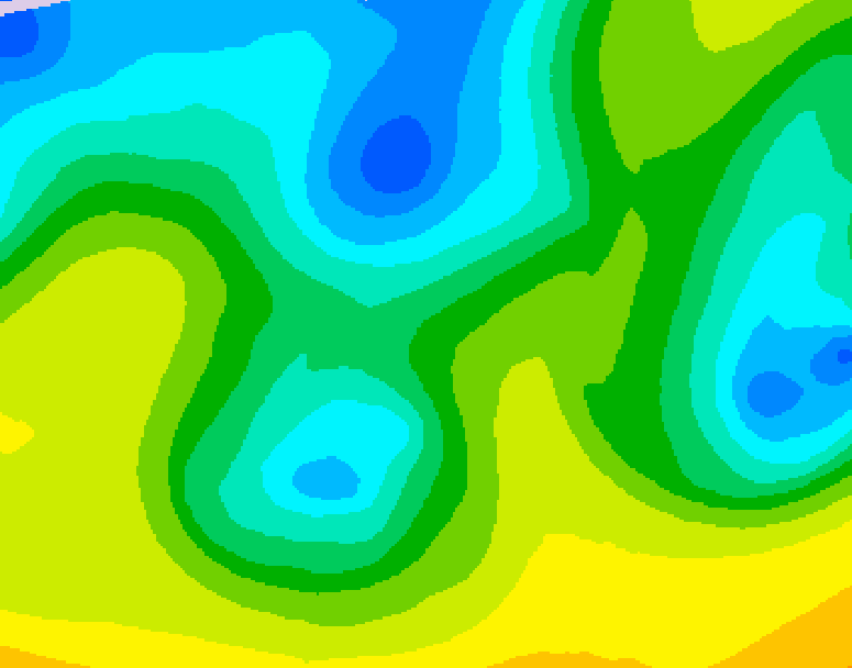 GDPS 500 millibar geopotential height 102 hour forecast chart for Canada based on 2026/04/20 1200Z data