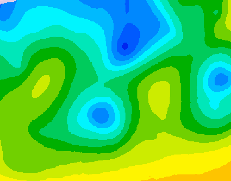 GDPS 500 millibar geopotential height 132 hour forecast chart for Canada based on 2026/04/20 1200Z data