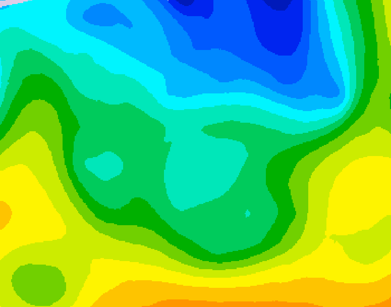 GDPS 500 millibar geopotential height 222 hour forecast chart for Canada based on 2026/04/20 1200Z data