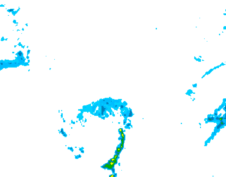 GDPS precipitation 102 hour forecast chart for Canada based on 2026/04/20 0000Z data